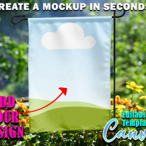 Canva Frame Garden Flag Mockup