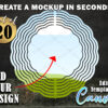 Wind Spinner Canva Frame Mockup Templates | SET OF 20 - Different Background Canva Editable Templates | Add your own design and background - Image 2