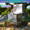 Treasure Chest Box Gift Box Canva Template, Foam Board Pirate Treasure Chest Gift Box, Luxury Gift Bag, Birthday DIY Gift Box Editable Canva - Image 2