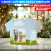 T Shirt Gift Bag Canva template, Designer Handbag Gift Box, Luxury Handbag Gift box, Canva Editable, Graduation, Father's Day, Gift For Dad - Image 2