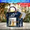 T Shirt Gift Bag Canva template, Designer Handbag Gift Box, Luxury Handbag Gift box, Canva Editable, Graduation, Father's Day, Gift For Dad - Image 3