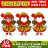 Christmas Add your Own Elf Photo Picture PNG Bundle, DIY Elf Yourself PNG, Elf Face Blank Christmas Craft for Kids Xmas Bulletin Board Decor - Image 5