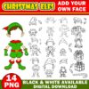 14 Christmas Add Your Own Photo Picture PNG Special Elf Bundle, PNG Elves Boy & Girl DIY Photo Clipart, Sublimation Christmas Bulletin Board - Image 3