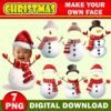 Christmas Snowman Add Your Own Photo Picture PNG Bundle
