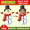 Christmas Snowman Add Your Own Photo Picture PNG Bundle, Cute Snowman, Booth Photo Clipart, Winter Class Decor Bulletin Board, Decor - Image 5