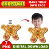 Gingerbread Add Your Own Photo Picture PNG Bundle, Christmas Add Photo Clipart Class Decor Bulletin Board, Decor - Image 3