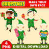 Christmas Elf With Gift Add Your Photo Face