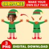 Christmas Add Your Own Photo Face, DIY Elf Yourself PNG Bundle,  Elf Face Blank, Christmas Craft for Kids, Xmas Bulletin Board Class Decor - Image 3