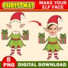 Christmas Add Your Own Photo Face, DIY Elf Yourself PNG Bundle,  Elf Face Blank, Christmas Craft for Kids, Xmas Bulletin Board Class Decor - Image 6