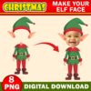 Christmas Add Your Own Photo Face, DIY Elf Yourself PNG Bundle,  Elf Face Blank, Christmas Craft for Kids, Xmas Bulletin Board Class Decor - Image 5