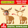Christmas Add your Own Photo Picture PNG| Santa & Reindeer Add Photo Clipart | Class Decor Christmas Bulletin Board, Sublimation Photo Booth - Image 2