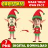 Christmas Add Your Own Photo Picture PNG Bundle, Santa Elf Reindeer Snowman Nutcracker Add Photo Clipart Class Decor Bulletin Board, Decor - Image 3