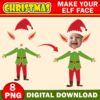 Christmas Add Your Own Photo Face, DIY Elf Yourself PNG Bundle,  Elf Face Blank, Christmas Craft for Kids, Xmas Bulletin Board Class Decor - Image 3