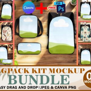 Canva Backpack Kit Mockup Scene