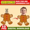 10x Christmas Add Your Own Photo Face Bundle, DIY Gingerbread Yourself PNG, Gingerbread Face Blank, Xmas Office Decor - Image 4