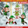 Christmas Add Your Own Personalized Family Funny Elf Photo Ornament