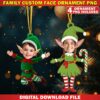 Christmas Add Your Own Personalized Family Funny Elf Photo Ornament, DIY Elf Yourself PNG Bundle, Elf Face Blank, Xmas Ornament & Decor - Image 3