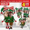 Christmas Add Your Own Personalized Couple Funny Elf Photo Ornament