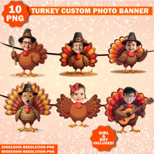 Add Your Own Custom Turkey Photo Face Banner