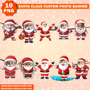 Add Your Own Custom Santa Photo Face Banner