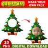 Christmas Add Your Own Photo Face, DIY Christmas Tree Yourself PNG Bundle, Christmas Tree Face Blank, Christmas Craft for Kids, Xmas Decor - Image 7