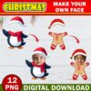 Christmas Add Your Own Photo Face Mega Bundle, DIY Elf, Santa Reindeer, Snowman Yourself PNG Bundle,  Elf Face Blank Kids Xmas Craft & Decor - Image 3