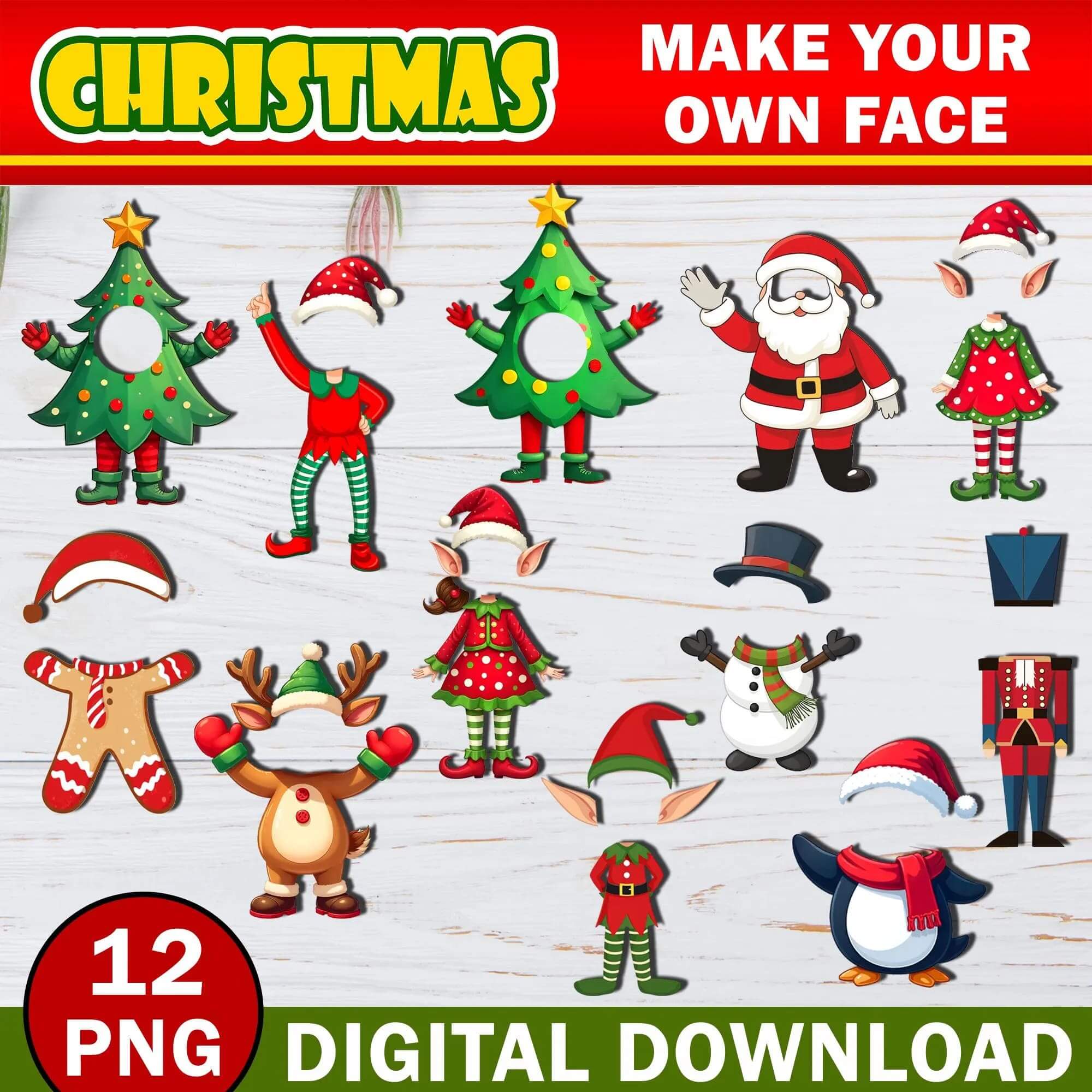 Christmas Add Your Own Photo Face Mega Bundle
