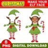 Afro American DIY Elf Yourself PNG Bundle, Christmas Add Your Own Photo Face, Elf Face Blank, Xmas Craft for Kids Xmas Bulletin Board  Decor - Image 2