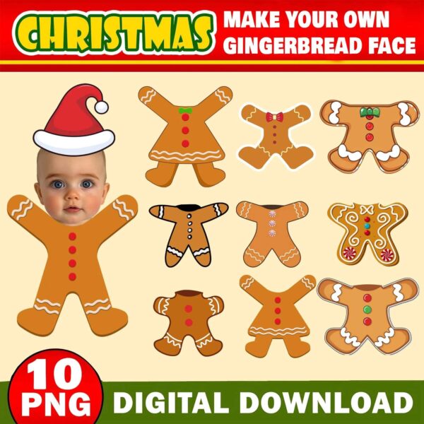 10x Christmas Add Your Own Photo Face Bundle