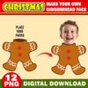 Gingerbread Add Your Own Photo Picture PNG Bundle, Christmas Add Photo Clipart Class Decor Bulletin Board, Decor2 - Image 4