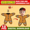 Gingerbread Add Your Own Photo Picture PNG Bundle, Christmas Add Photo Clipart Class Decor Bulletin Board, Decor2 - Image 2