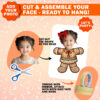Add Your Own Gingerbread Custom Photo Face Banner, DIY Gingerbread Yourself Photo Banner Banner For Kids, Gingerbread Face Blank For Xmas - Image 2