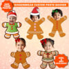 Add Your Own Gingerbread Custom Photo Face Banner, DIY Gingerbread Yourself Photo Banner Banner For Kids, Gingerbread Face Blank For Xmas - Image 5