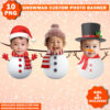 Add Your Own Snowman Custom Photo Face Banner, DIY Snowman Yourself Photo Banner Banner For Kids, Snowman Face Blank For Xmas Party Decor - Image 4