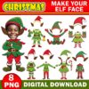 Afro American DIY Elf Yourself PNG Bundle